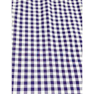 Mizzen+Main Shirt Mens Medium Trim Fit Navy/White Checkered Long Sleeve